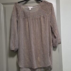 LC Lauren Conrad Geometric Blouse -